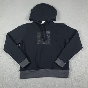 Under Armour Black Threadborne Lace Up Hoodie Sweater Sweatshirt Large